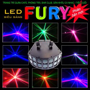 Đèn LED FURY quét tia sáng mạnh, nhiều mầu sắc