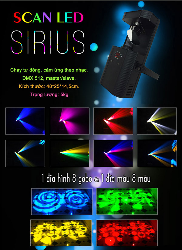 Đèn scan LED Sirius 75W