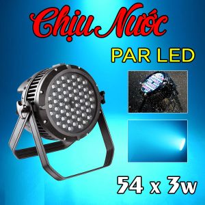 Đèn PAR LED 54x3W RGBW outdoor, chịu nước, sử dụng ngoài trời và hiệu ứng