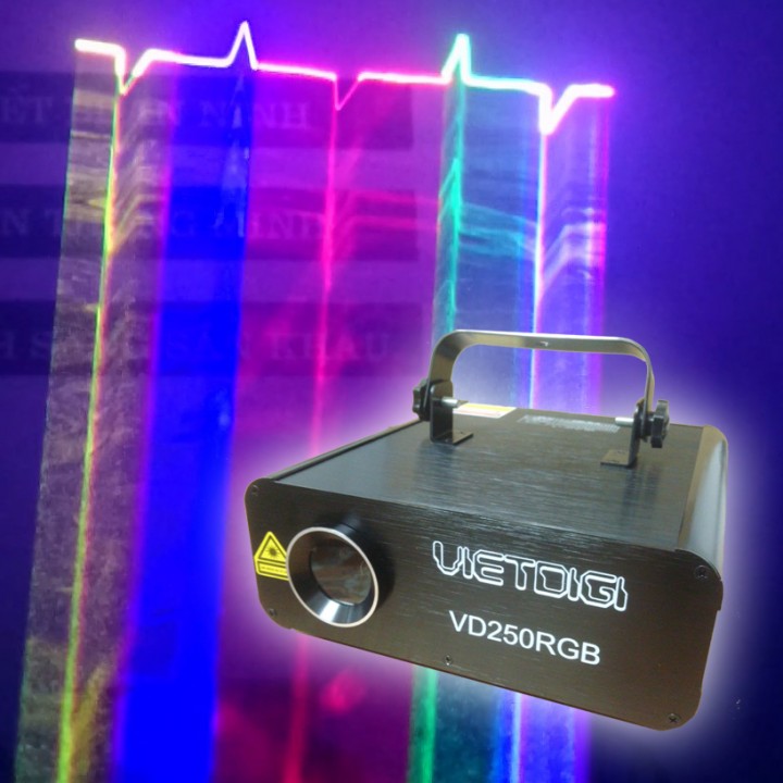 Đèn laser chiếu tia quét hình 7 màu VD250RGB