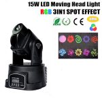 moving head mini 15W RGB 3in1