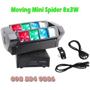 Đèn moving head Spider 8x10W 3 trục quay