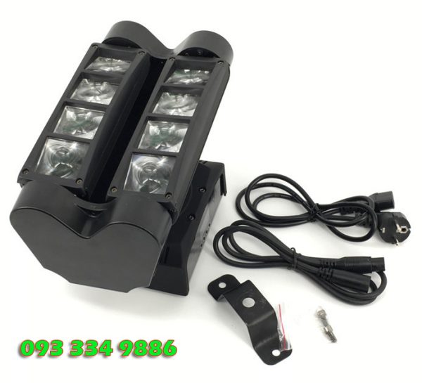 Đèn moving head Spider 8x10W 3 trục quay và phụ kiện