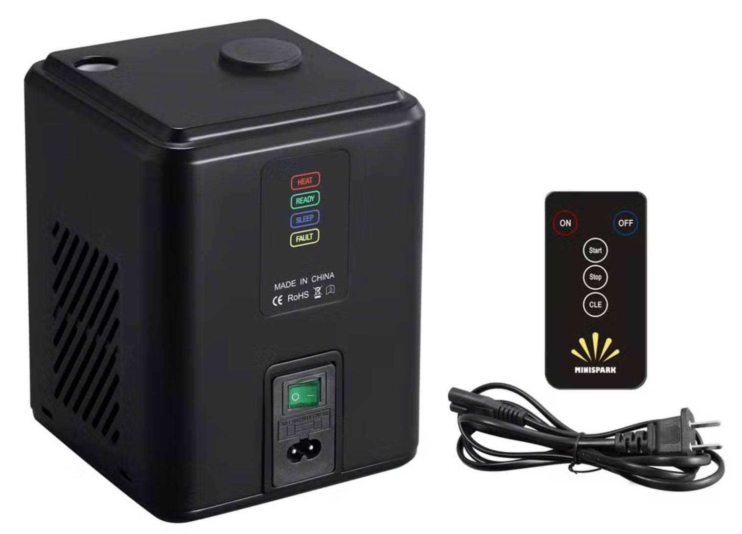 Phụ kiện theo máy gồm 1 điều khiển từ xa không dây và 1 dây cắm nguồn